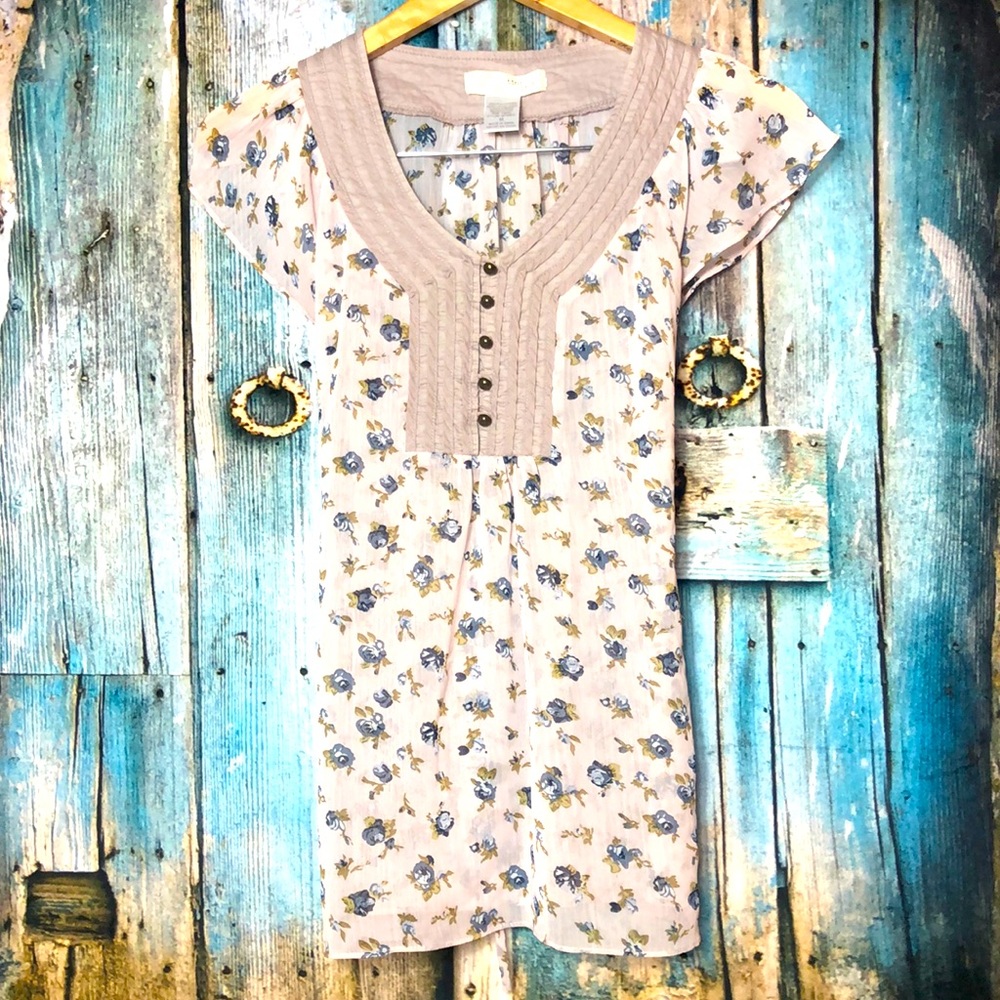 ANTHRO tini Lili floral print blouse